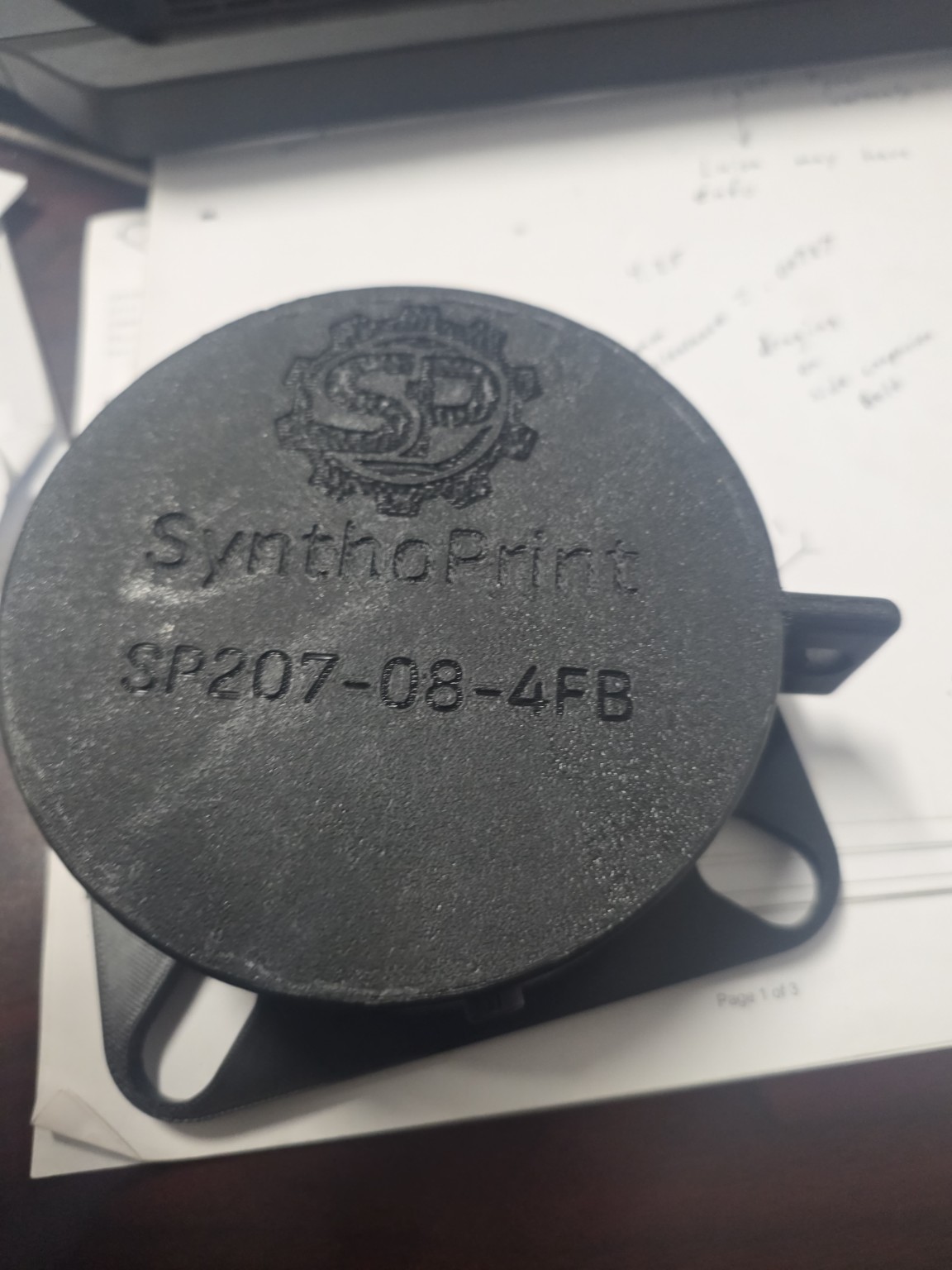 SP207 two bolt flange bearing cover closeup